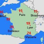 Pr&eacute;visions mar, 21.04. France