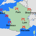 Pr&eacute;visions ven, 05.06. France