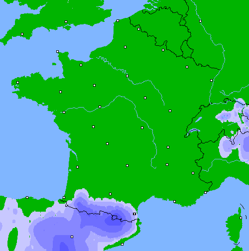 Pr&eacute;cipitations (24 h) France